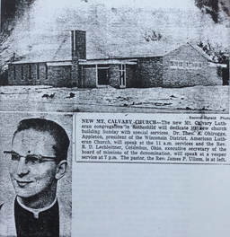 Old Newspaper article when Mt. Calvary was first built